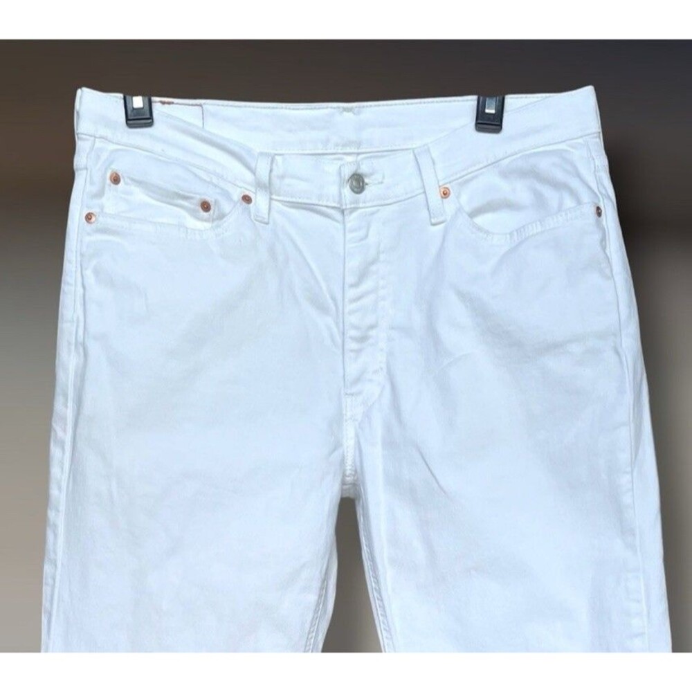 Levi's 541 Athletic Tapered Jeans Men’s W36 L34 White Stretch Denim 5-Pockets - Picture 9 of 9